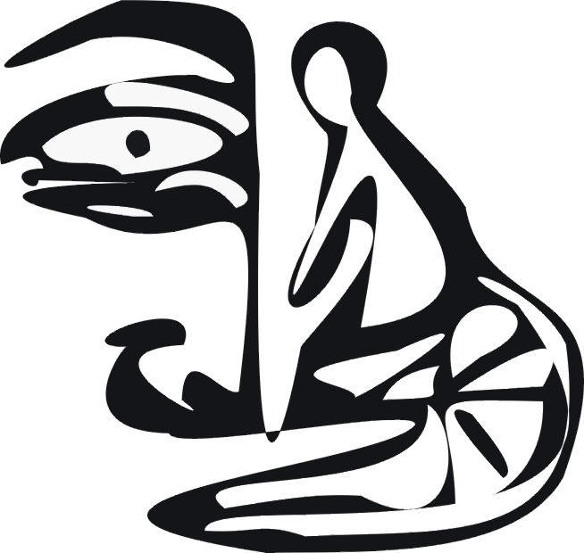 czarno biały logotyp Bytomskiego Stowarzyszenia Pomocy Dzieciom i Młodzieży Niepełnosprawnej